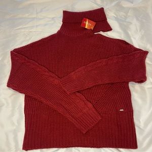 NWT GUESS Cutout Shoulder Turtleneck Sweater